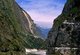 China: Paths etched into the cliffside at the entrance to Tiger Leaping Gorge, north of Lijiang, Yunnan Province